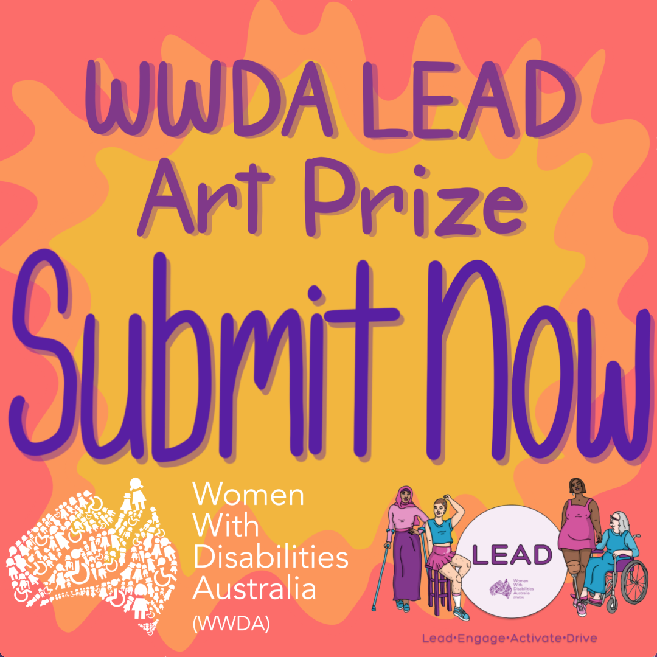 Promotional poster for the WWDA Lead Art Prize