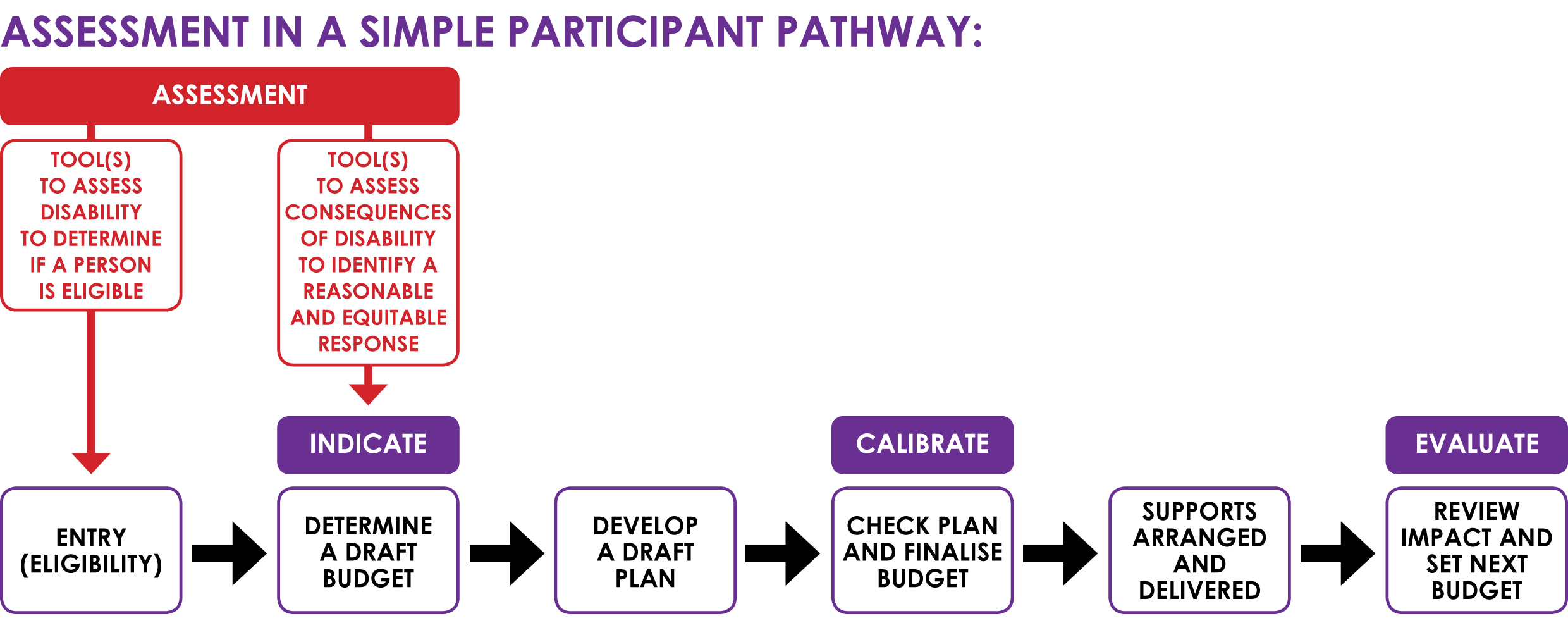 A Simple Participant Pathway Flowchart of assessment in a simple participant pathway.
