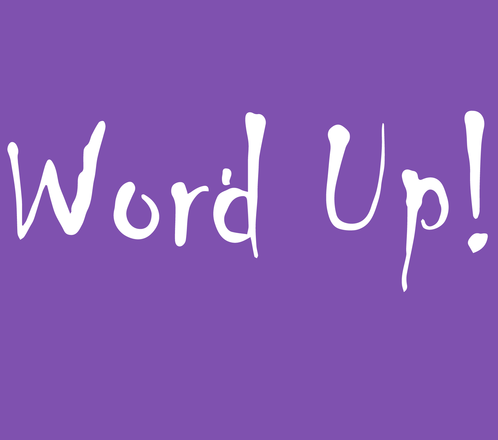 WORD UP postcard cover