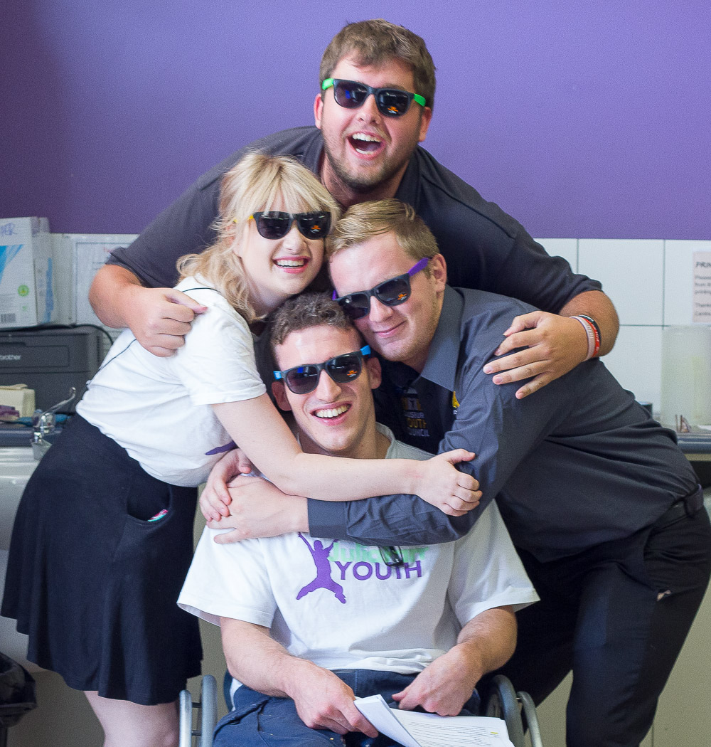 Fourth JFY Members posing with sun glasses