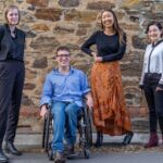Photo shows (from left to right) SDAC members Emily (Australian Science and Mathematics School) and Lily (Gawler & District College) and Project Officers Angus and Letitia.